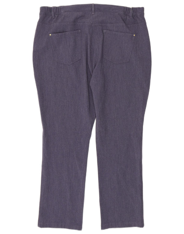 Marks & Spencer Pantalones Casuales para Mujer UK 18 XL W36 L38 Azul Marino