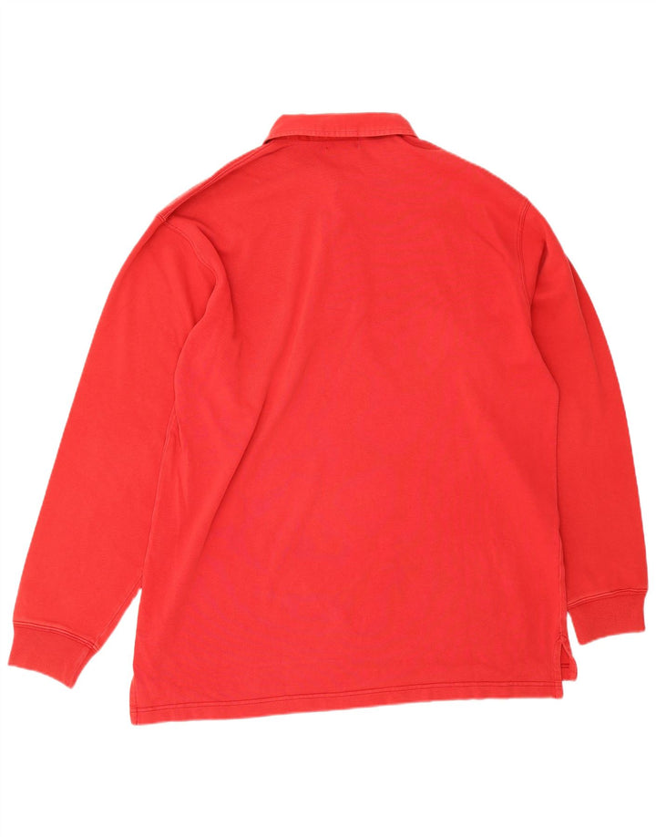 Alberto Aspesi Polo Hombre Manga Larga Algodón Rojo Medio