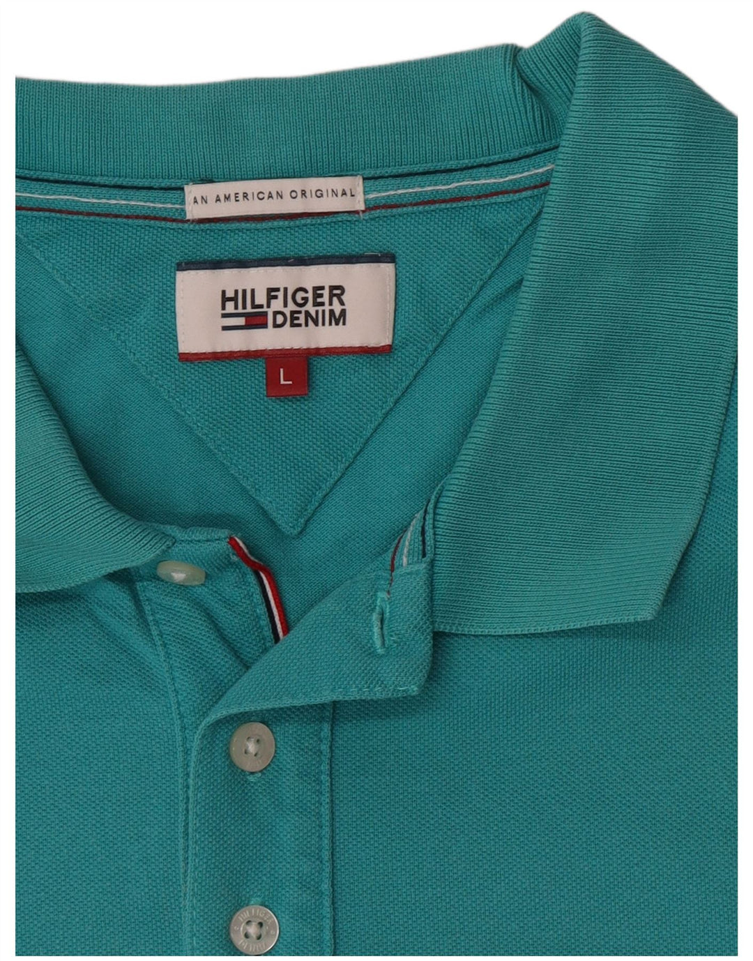 Polo Tommy Hilfiger Hombre Grande Turquesa