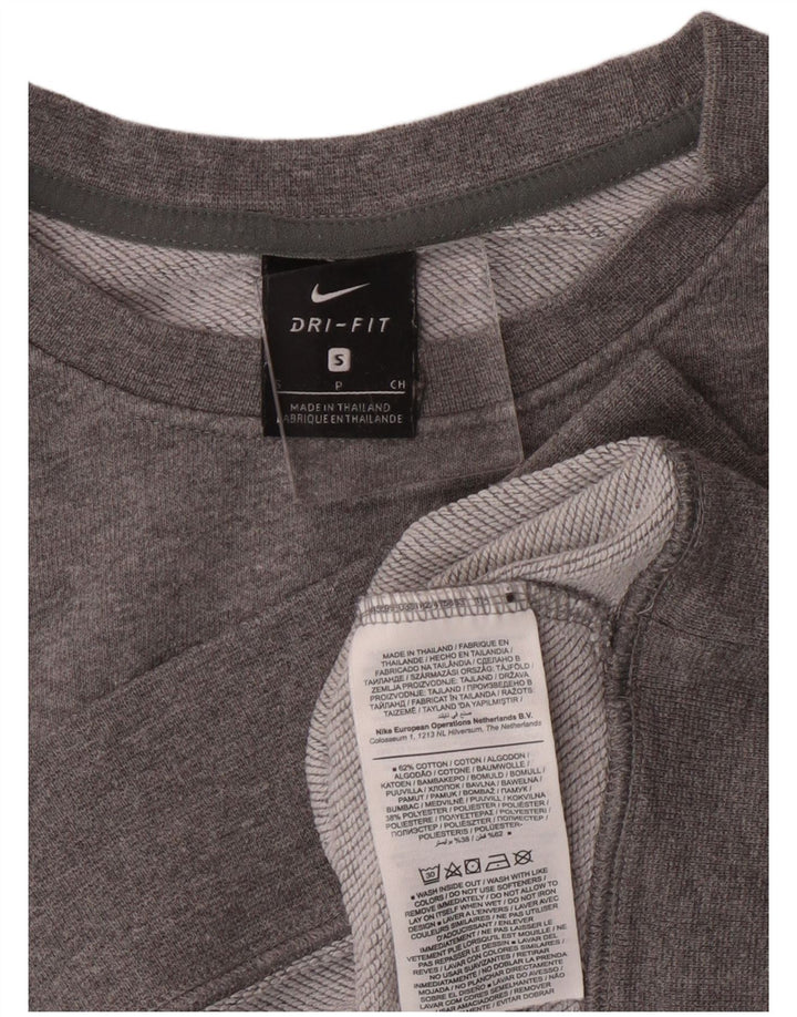 Nike Dri Fit Graphic Sudadera de gran tamaño para mujer, talla 10, color gris