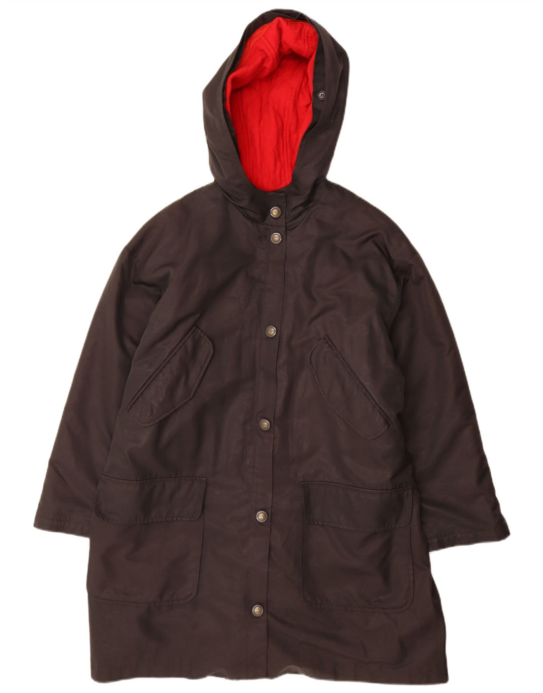 Penny Black Chaqueta Parka Extragrande con Capucha para Mujer UK 10 Small Black Wool