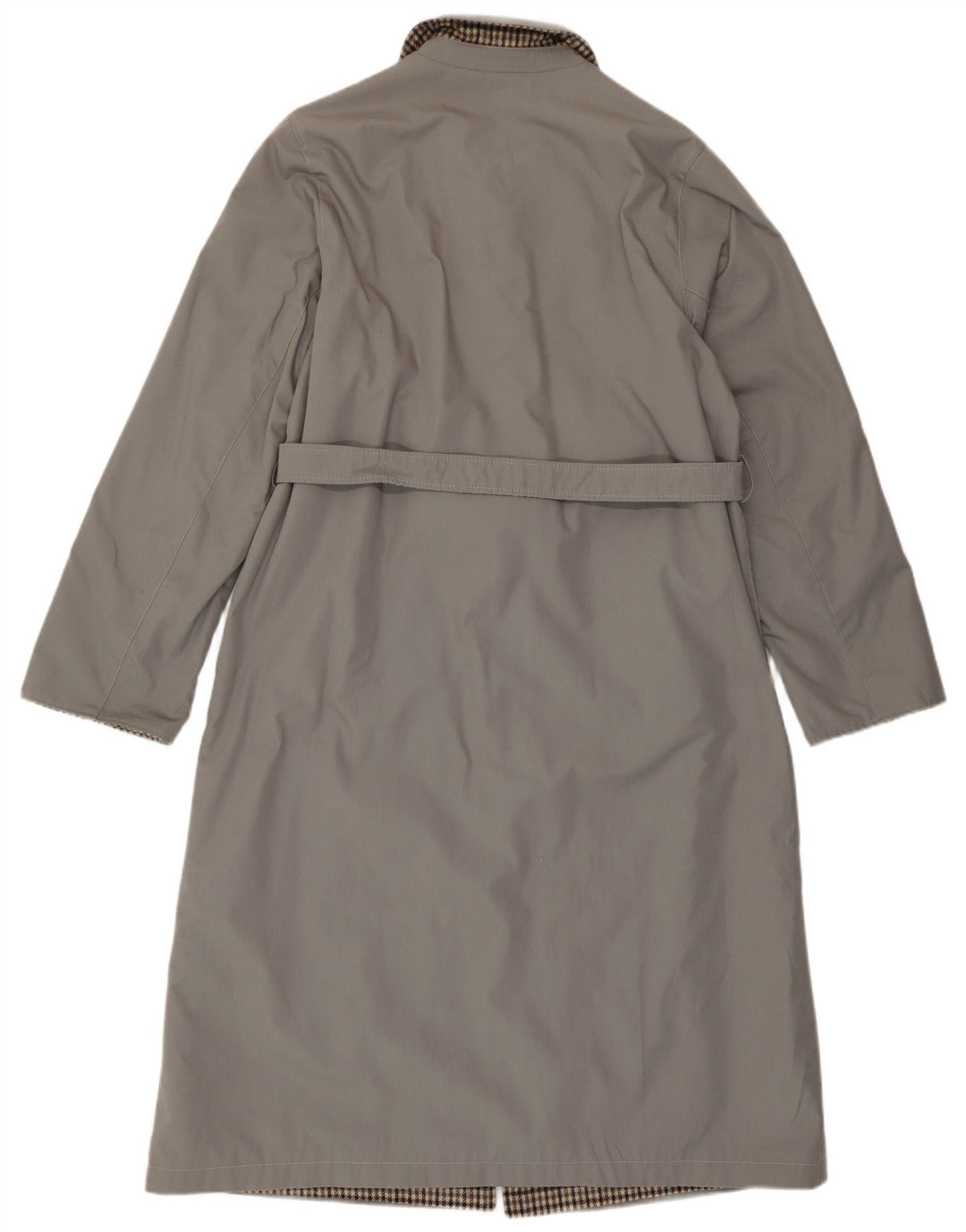 Vintage mujer reversible abrigo reversible IT 46 pequeño cheque gris