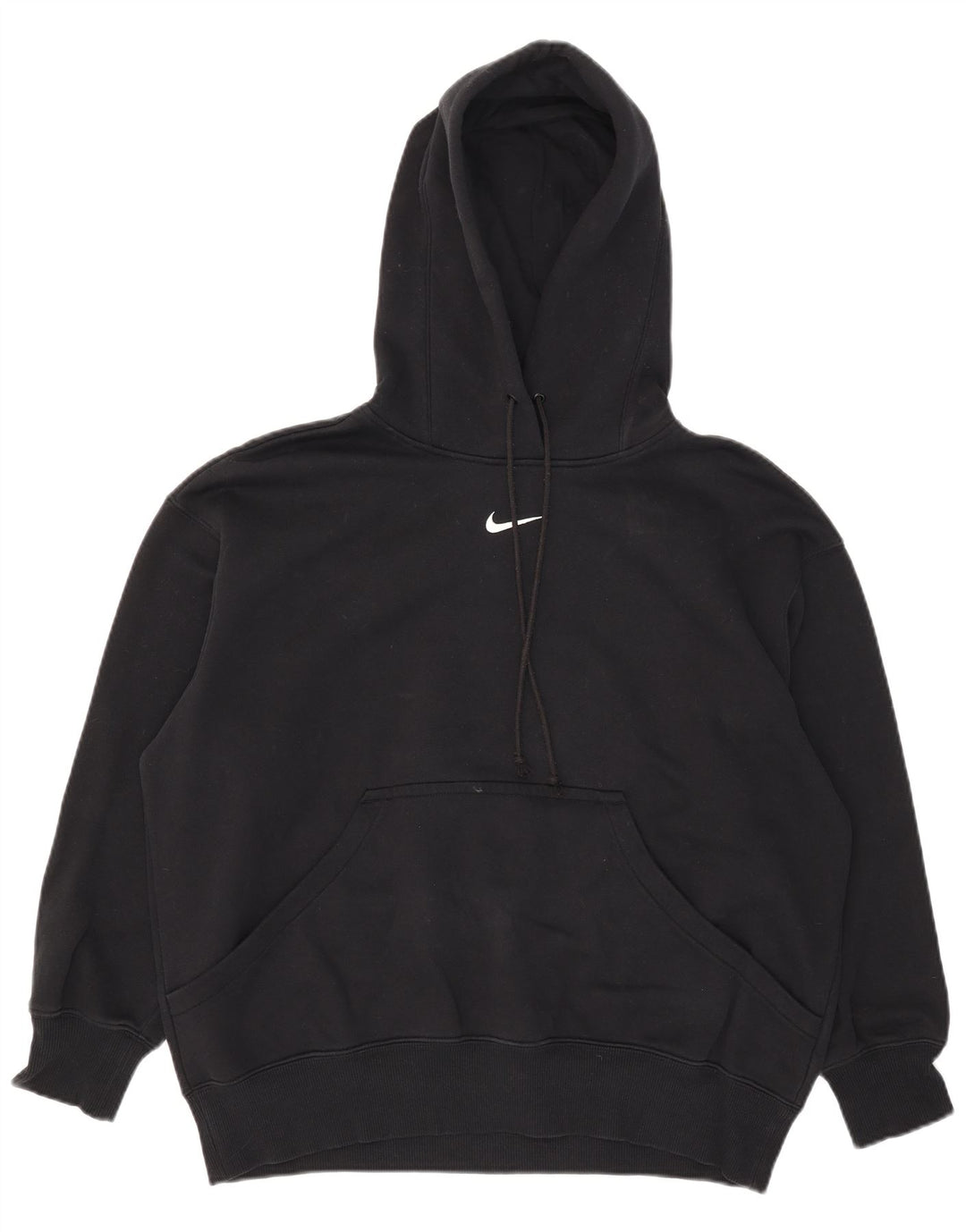 Nike Jersey con capucha extragrande para hombre, talla pequeña, algodón negro