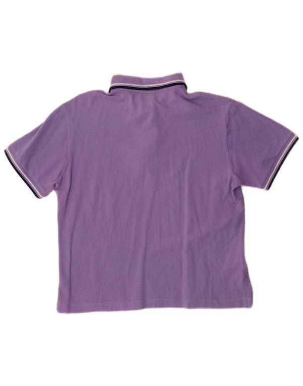 Fred Perry Polo Mujer UK 40 XL Algodón Púrpura