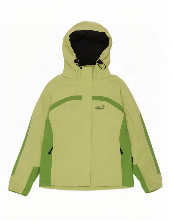 Jack Wolfskin Chaqueta Cortavientos con Capucha para Mujer UK 40/40 Grande Verde