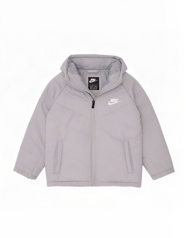 Nike Chaqueta acolchada con capucha para niño 5-6 años Gris medio Poliéster