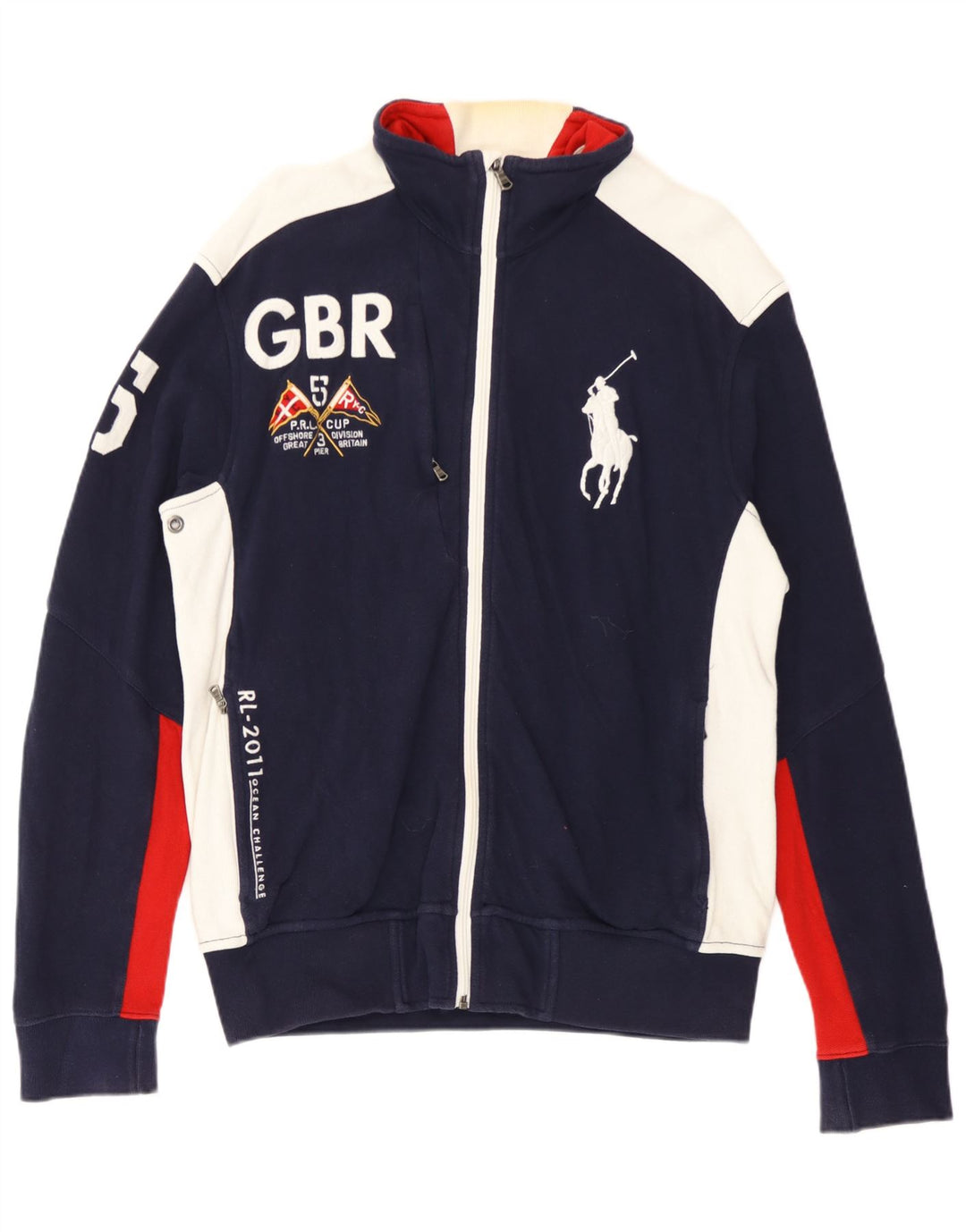 Polo Ralph Lauren Chaqueta superior de chándal para hombre Bloque de color azul marino mediano