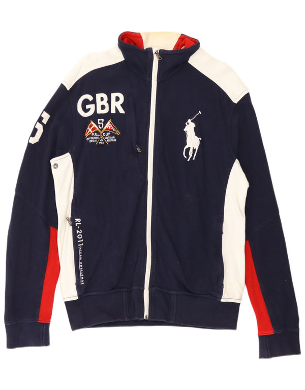 Polo Ralph Lauren Chaqueta superior de chándal para hombre Bloque de color azul marino mediano