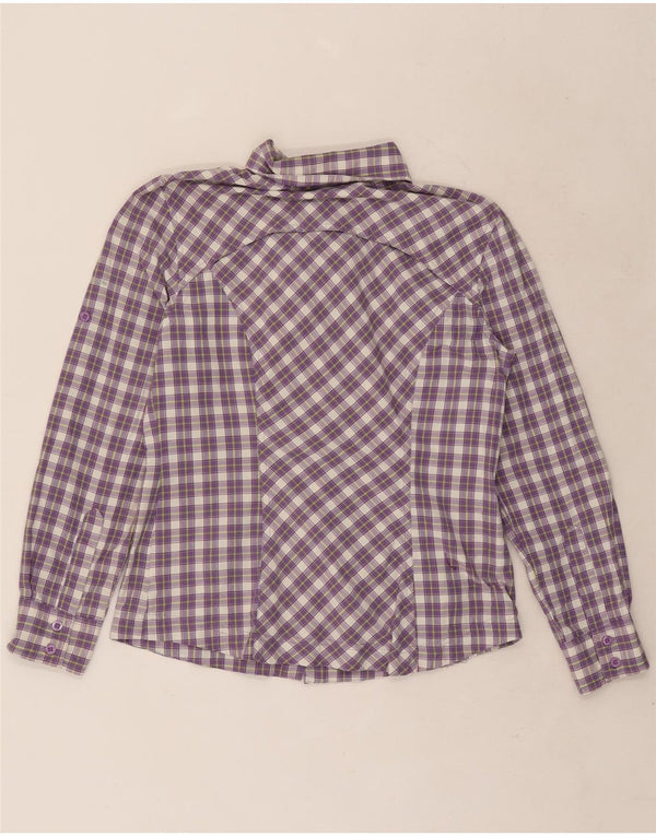 Camisa Columbia Omni-Wick para mujer UK 44 Medium Purple Check