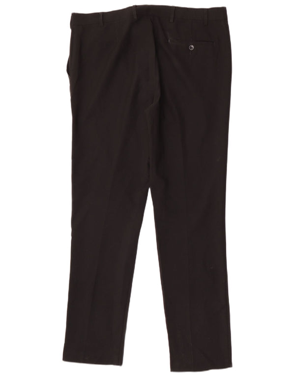 Marks & Spencer Pantalones chinos ajustados para hombre W38 L33 Poliéster negro