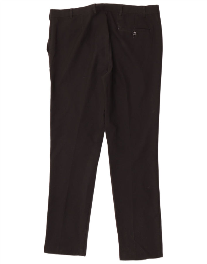 Marks & Spencer Pantalones chinos ajustados para hombre W38 L33 Poliéster negro