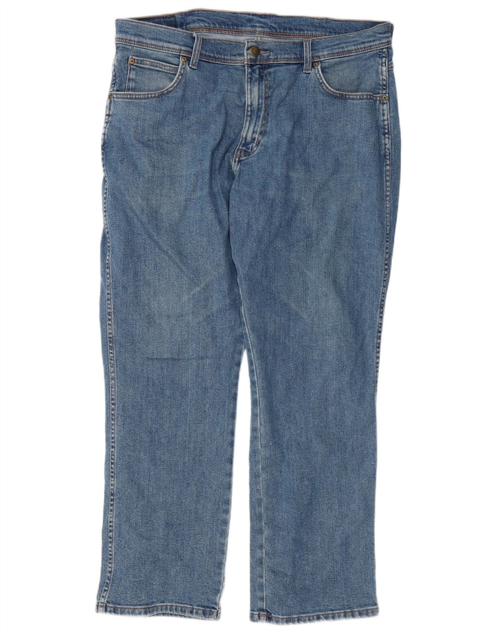Wrangler Vaqueros rectos de corte regular para hombre W36 L30 Algodón azul