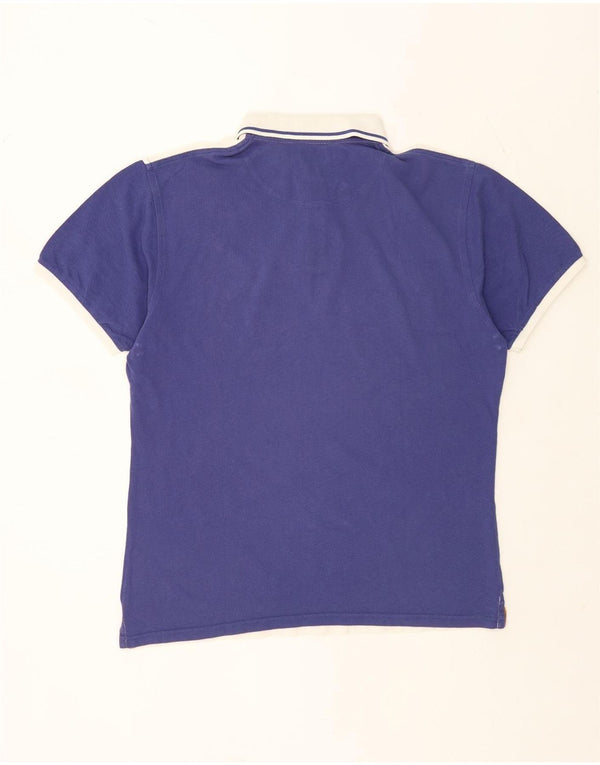 ALVIERO MARTINI Polo para hombre grande blanco color block