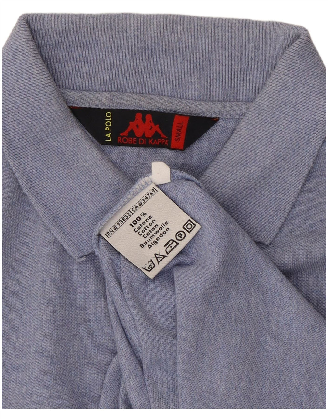 Polo Kappa Hombre Small Azul Algodón