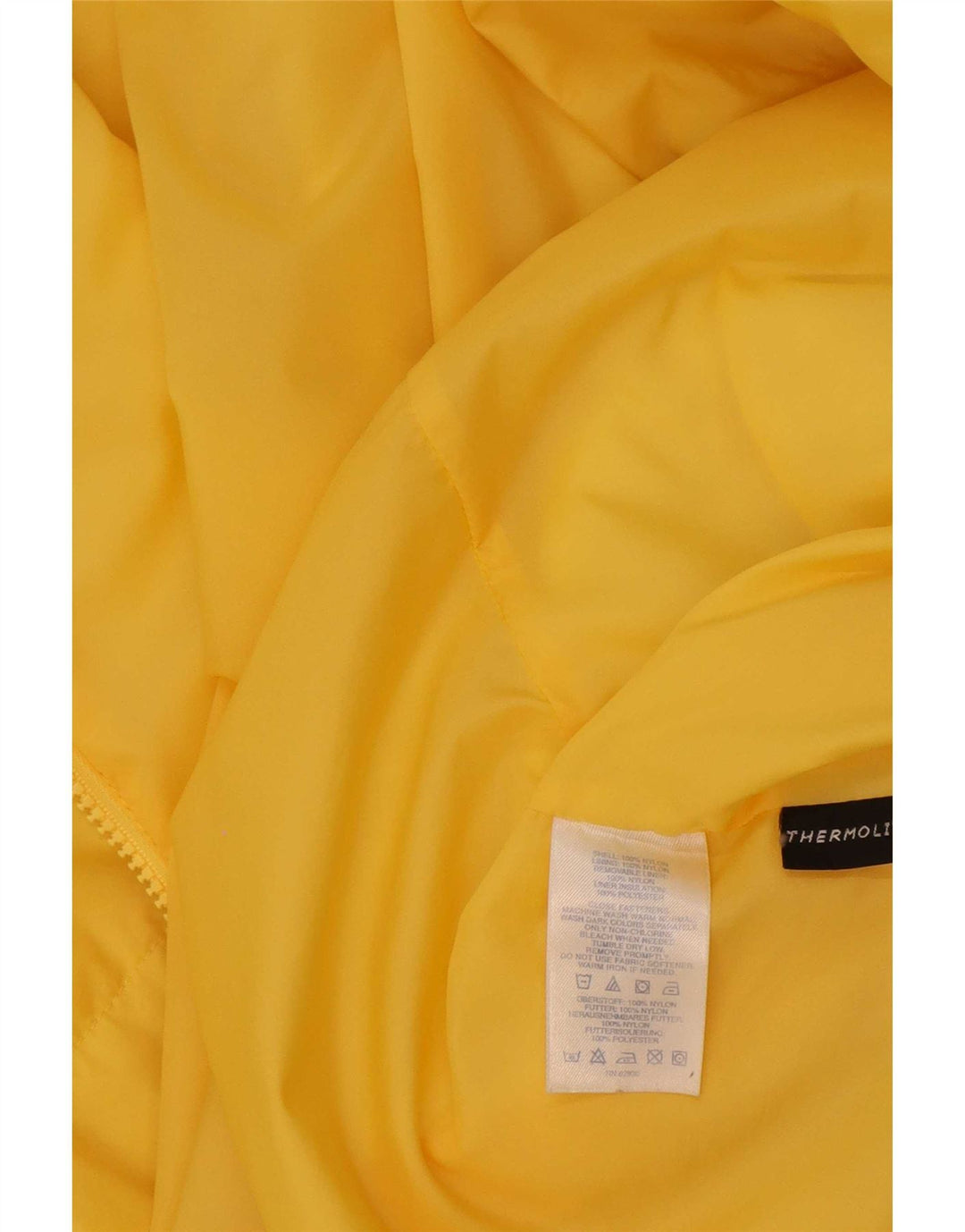 Lands End Chaqueta acolchada con forro para hombre IT 50/52 2XL Nylon amarillo