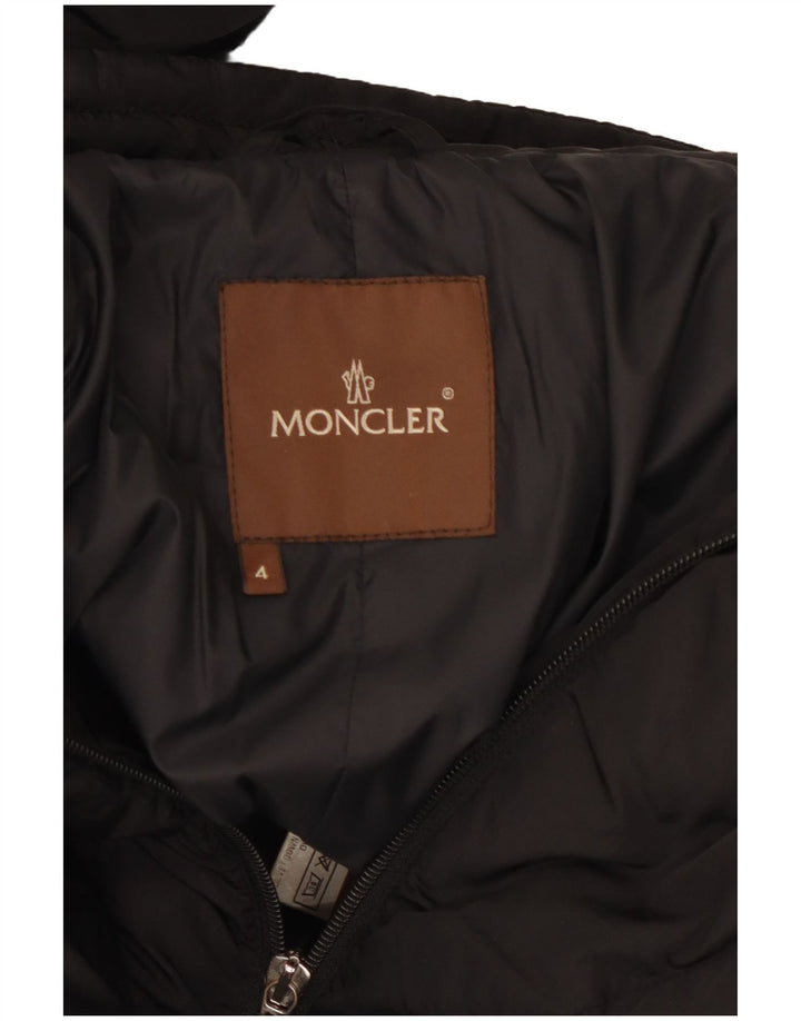 Moncler Abrigo Acolchado Mujer Talla 4 XL Poliamida Negro