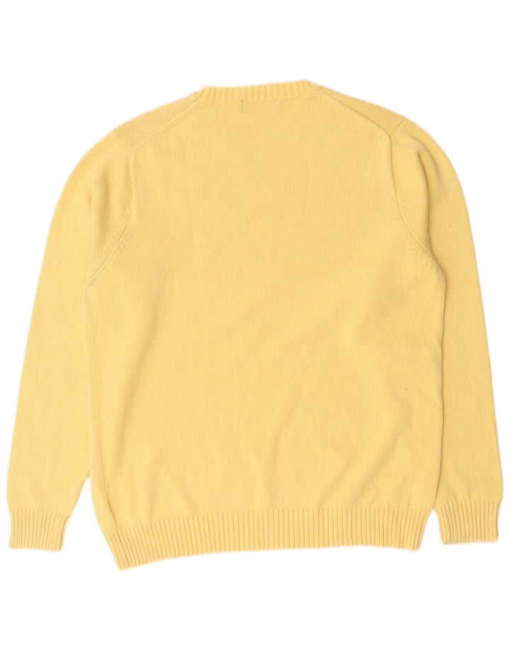 Marks & Spencer Jersey de cuello redondo azul Harbor para hombre Amarillo mediano