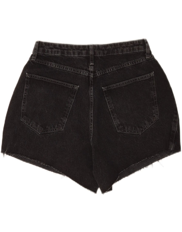 Topshop Pantalones cortos vaqueros para mujer UK 10 Small W28 Algodón negro