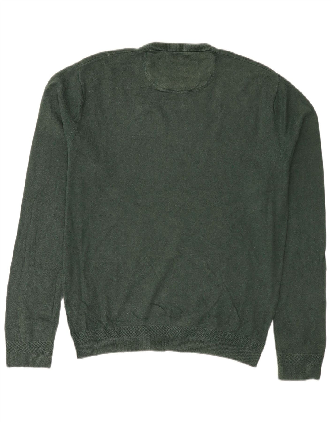 JACK WILLS Jersey de cuello redondo para hombre, talla grande, algodón verde