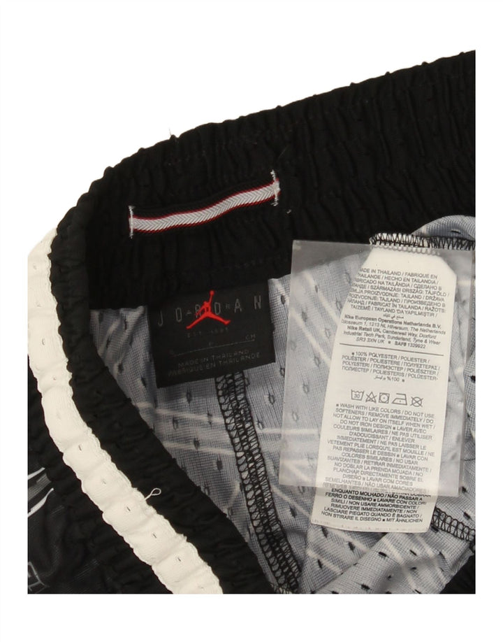 Jordan - Pantalones cortos deportivos para hombre, poliéster geométrico, color negro
