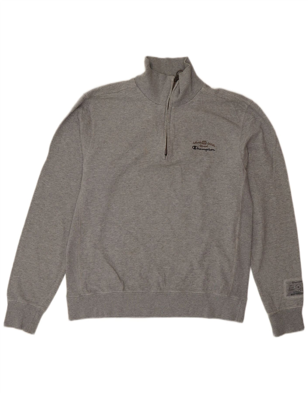 Champion Sudadera Con Cuello Y Cremallera Jumper De Algodón Gris Medio