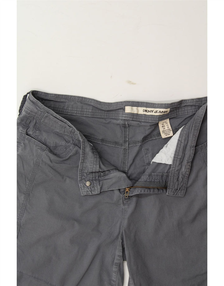 DKNY Womens Casual Shorts US 12 Large W32  Grey Cotton Vintage Dkny and Second-Hand Dkny from Messina Hembry 