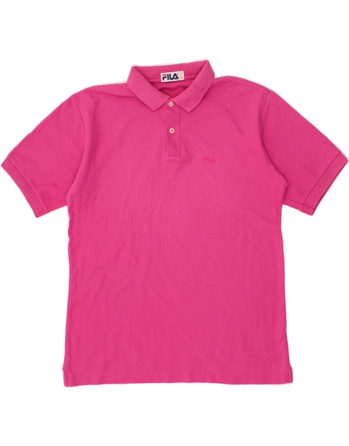 FILA Mens Polo Shirt IT 48 Medium Pink Vintage Fila and Second-Hand Fila from Messina Hembry 