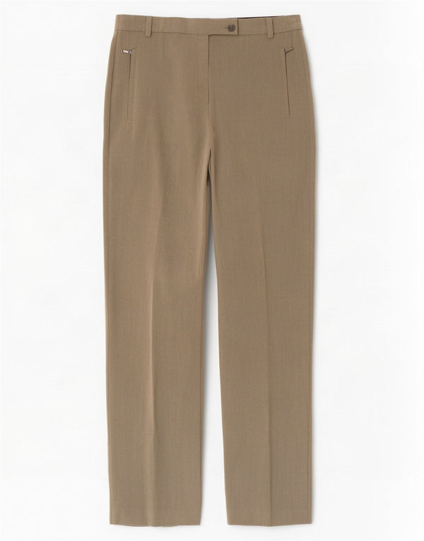 Marks & Spencer Pantalones Casuales Rectos para Mujer UK 10 Small W28 L29 Caqui