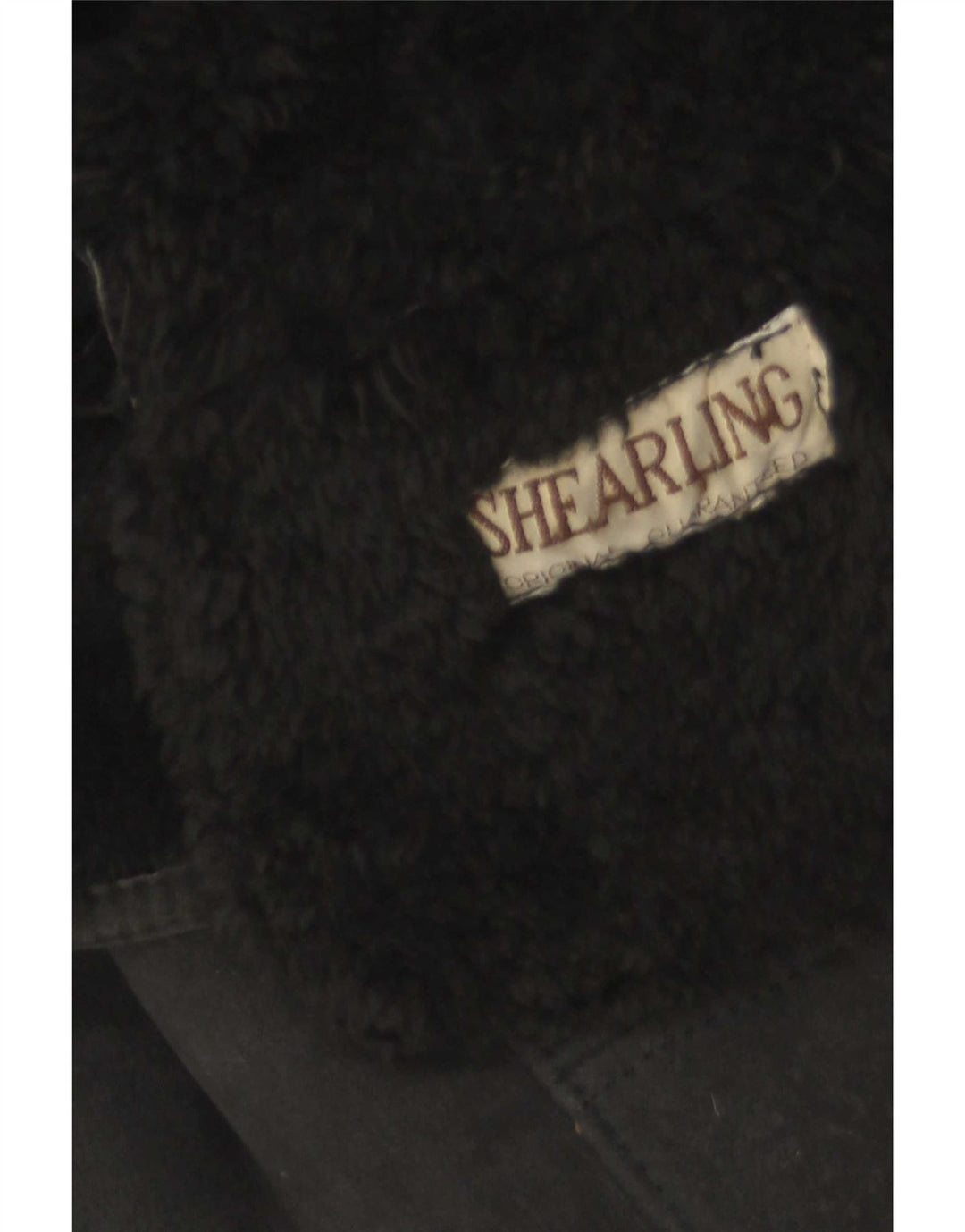 Chaqueta vintage de piel de oveja para mujer IT 44 Medium Black Shearling