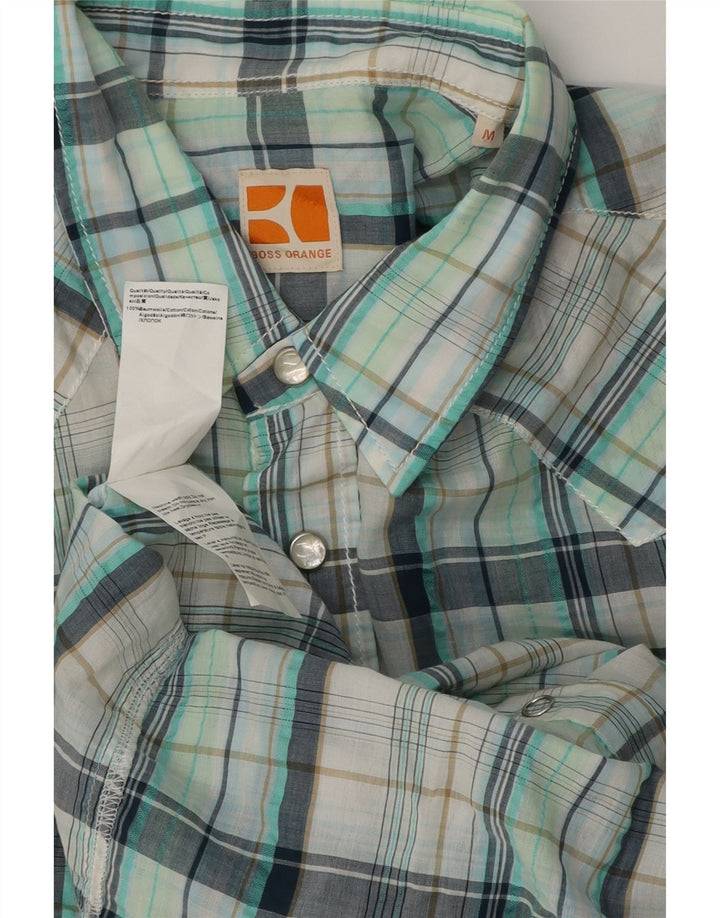 Camisa HUGO BOSS Hombre Algodón a cuadros azul medio