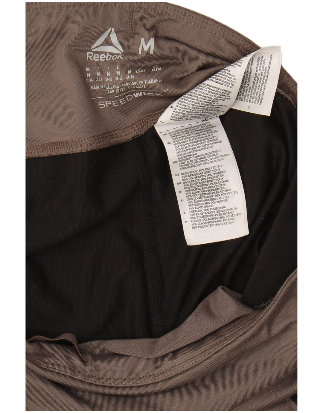 REEBOK Leggings gráficos para mujer UK 12/14 Poliéster color block gris medio