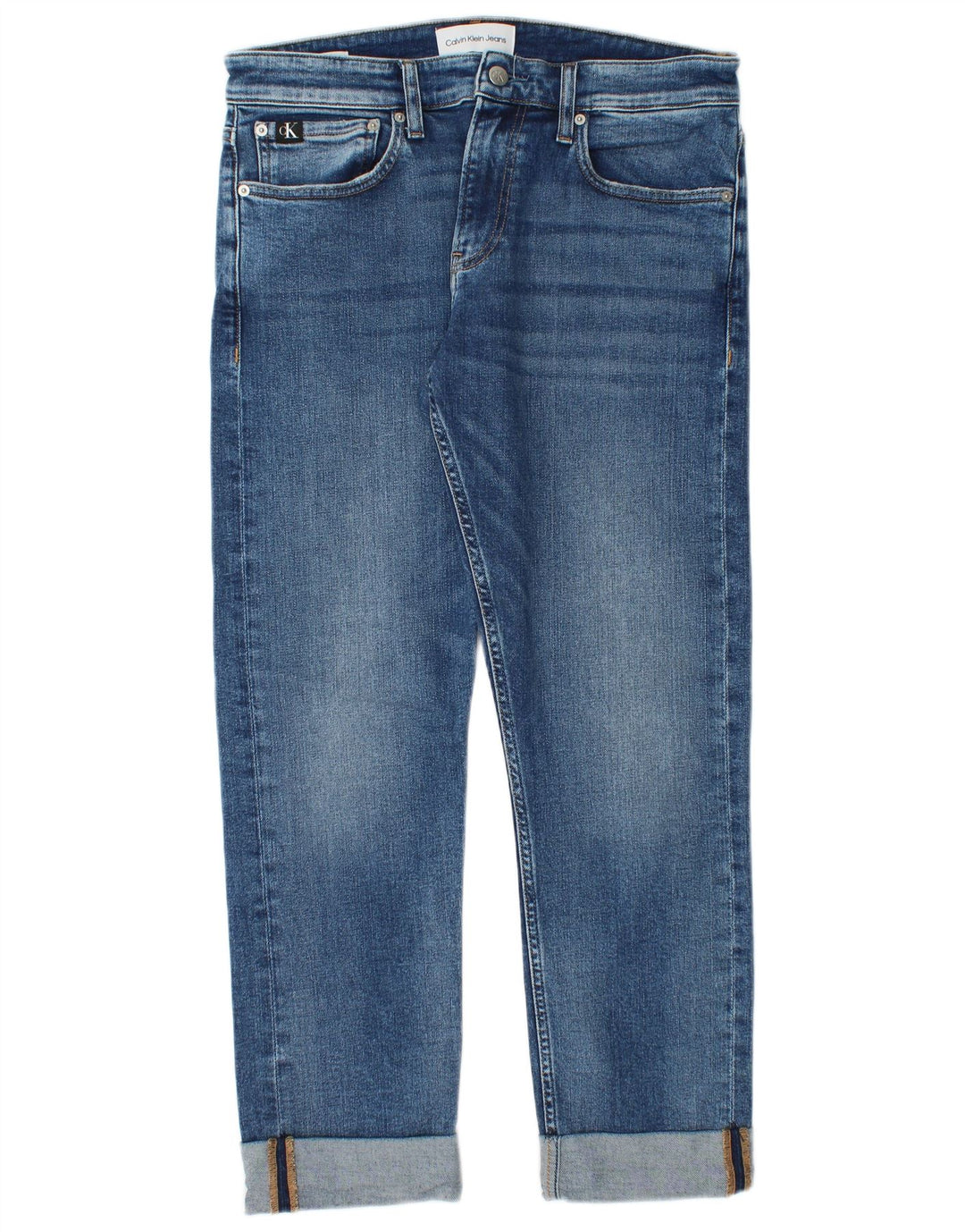 Calvin Klein Jeans rectos para hombre W32 L27 Algodón azul