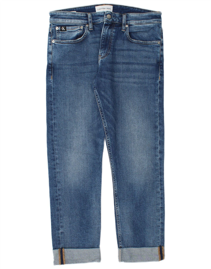 Calvin Klein Jeans rectos para hombre W32 L27 Algodón azul
