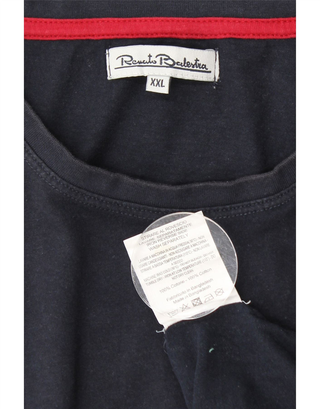 RENATO BALESTRA Camiseta Mujer Top 2XL Azul Marino Algodón