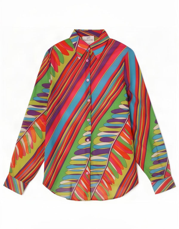 Gai Mattiolo Blusa para mujer UK 44 Mediana Rayas multicolores