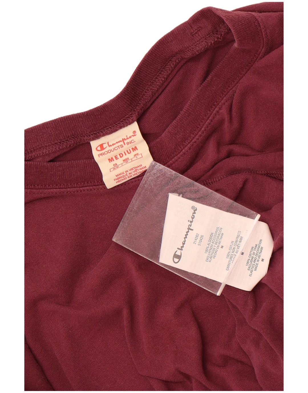 Champion Camiseta para hombre Top Medium Borgoña