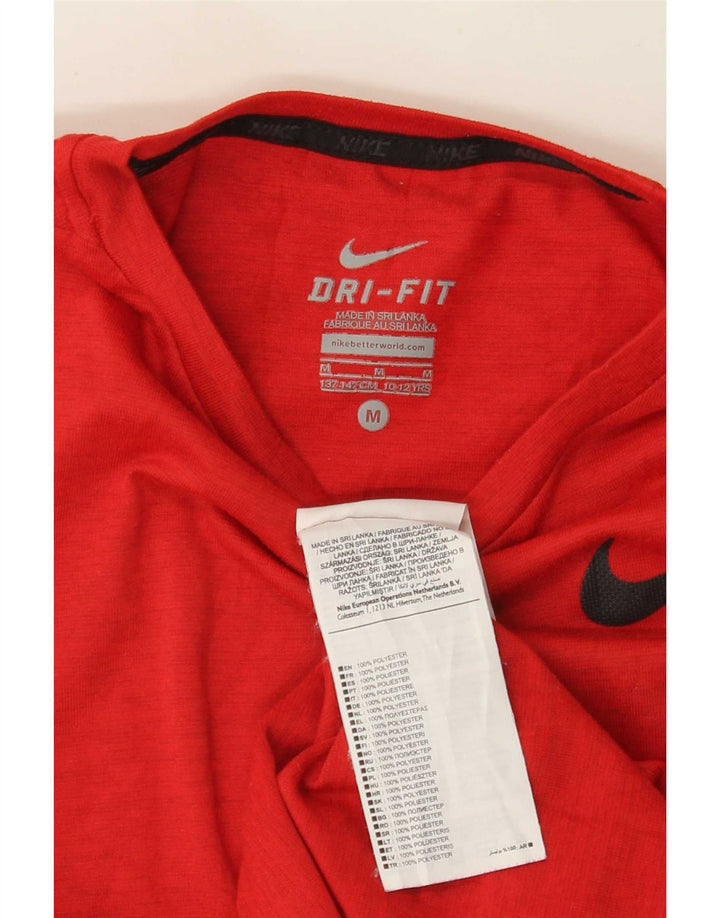 Nike Camiseta Dri Fit para niños 10-11 años Poliéster moteado rojo mediano
