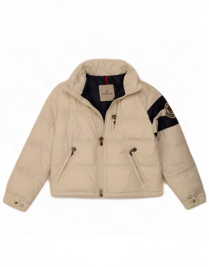Moncler Chaqueta acolchada con gráfico para niña 9-10 años Poliamida color block blanco