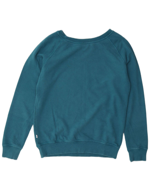 Adidas - Sudadera gráfica para mujer, talla 40, talla grande, algodón azul