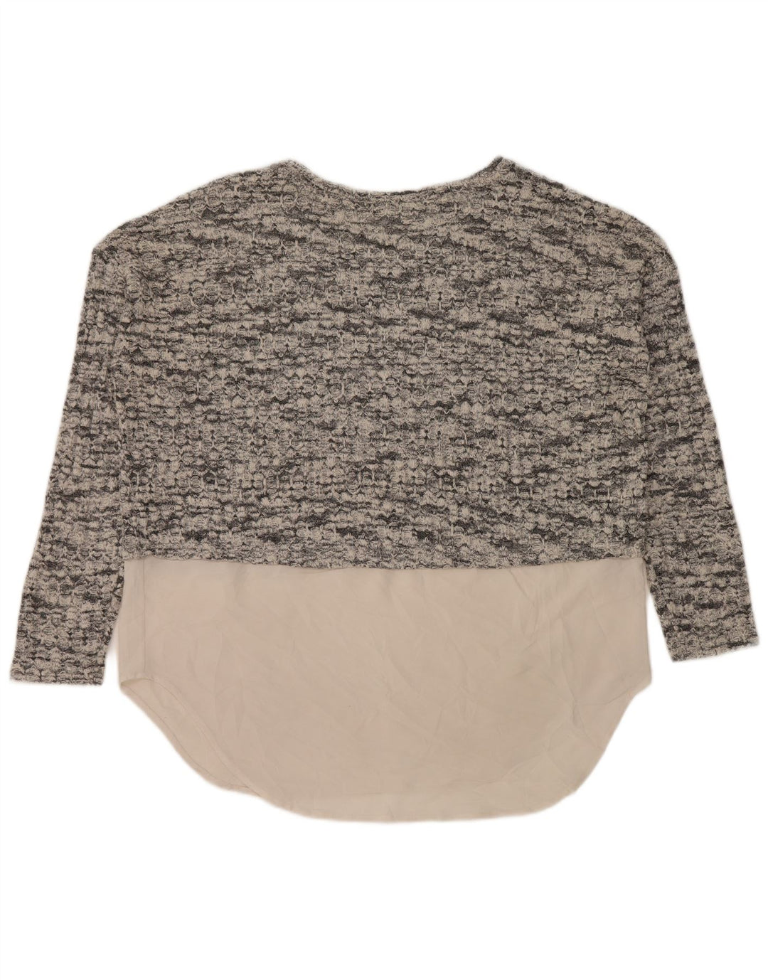 Zara - Jersey extragrande con cuello barco para mujer, talla 40, color gris medio