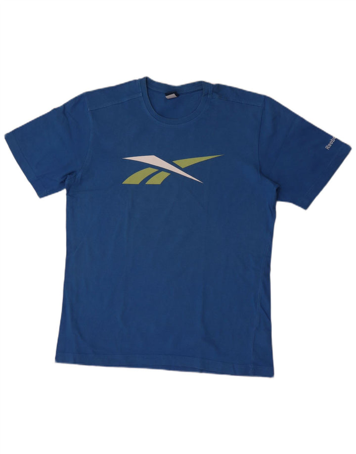 Camiseta Reebok Hombre Graphic Top Algodón Azul Medio