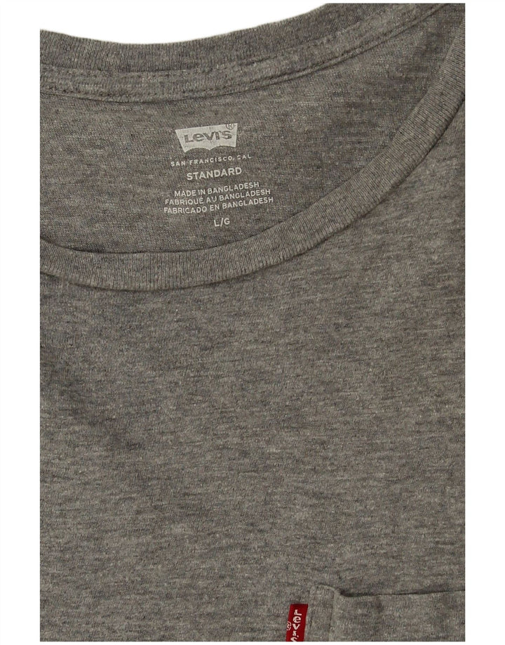 Camiseta Levi's para hombre Top grande de algodón moteado gris
