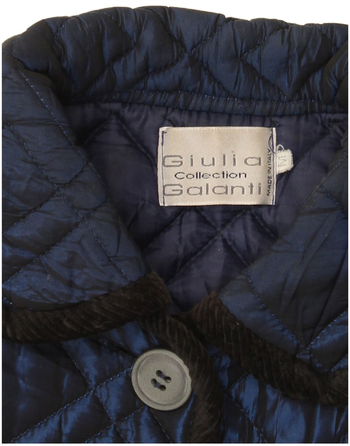 Giulia Galanti Chaqueta acolchada para mujer Reino Unido 12 Azul marino mediano