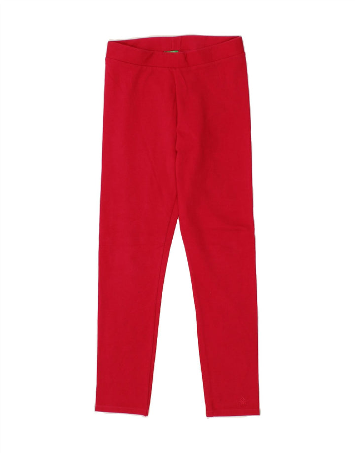 BENETTON Womens Leggings UK 4 XS Red Vintage Benetton and Second-Hand Benetton from Messina Hembry 