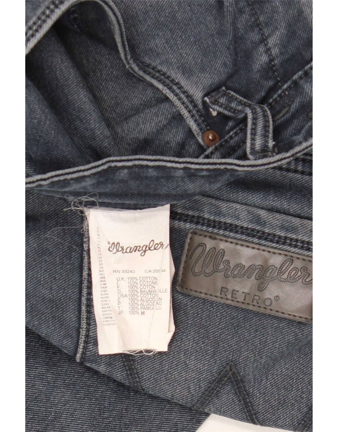 Vaqueros Wrangler Hombre Rectos W36 L30 Algodón Azul