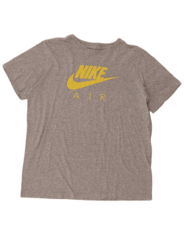 Nike Camiseta gráfica para mujer UK 40 XL Algodón moteado gris