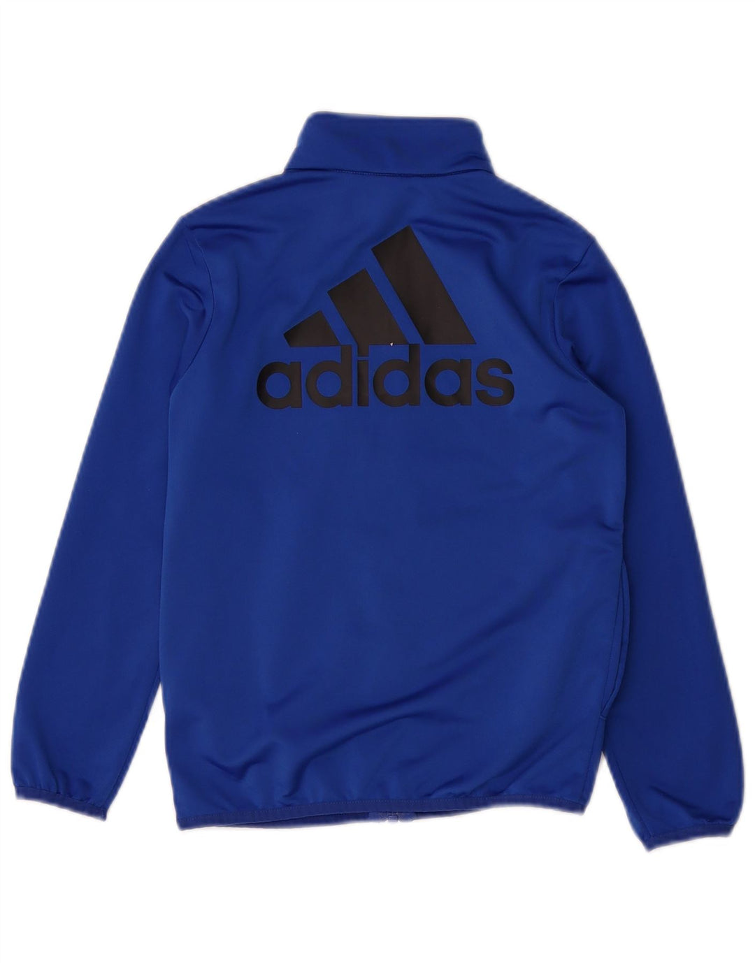 ADIDAS Boys Primegreen Graphic Chándal Top Chaqueta 7-8 Años Azul