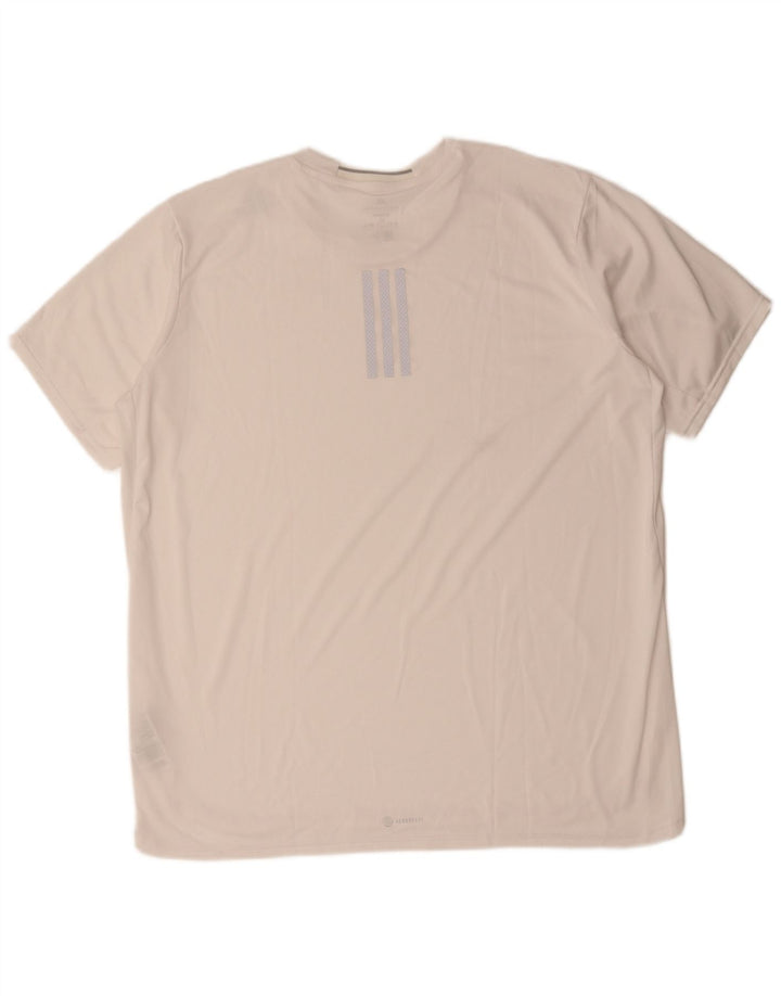 ADIDAS Mens T-Shirt Top XL White Polyester