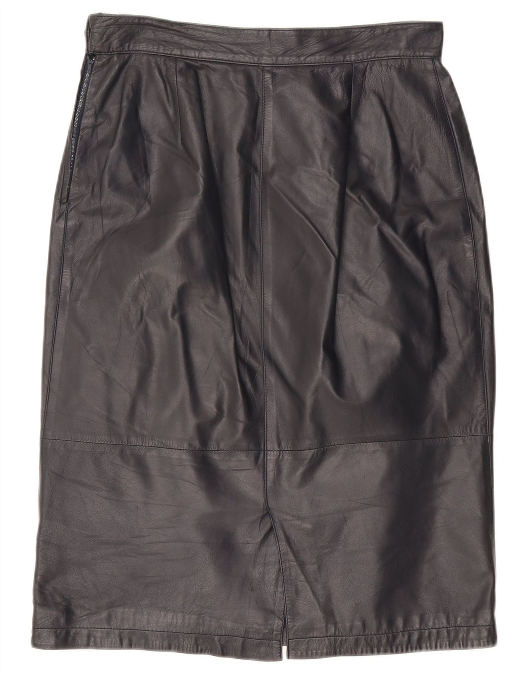 Falda de cuero vintage para mujer IT 46 Grande W32 Azul marino
