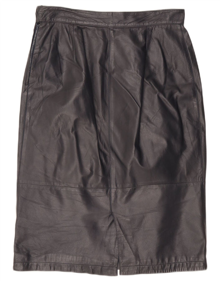 Falda de cuero vintage para mujer IT 46 Grande W32 Azul marino
